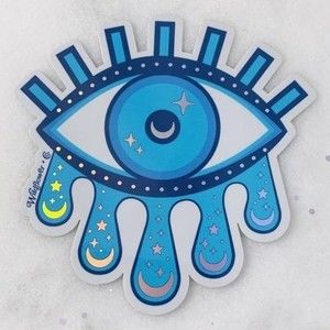 Cosmic Evil Eye Holographic Sticker
